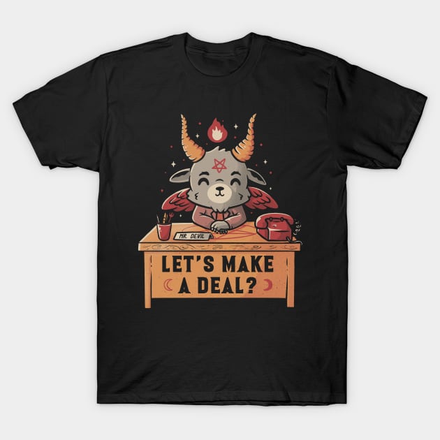 Let’s Make a Deal Funny Cute Evil Baphomet T-Shirt by eduely